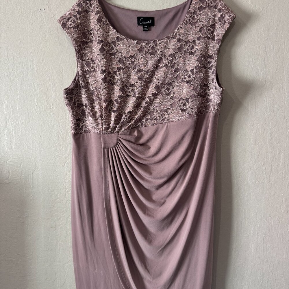 Connected Apparel Size 20W Elegant Light Purple Lace Dress